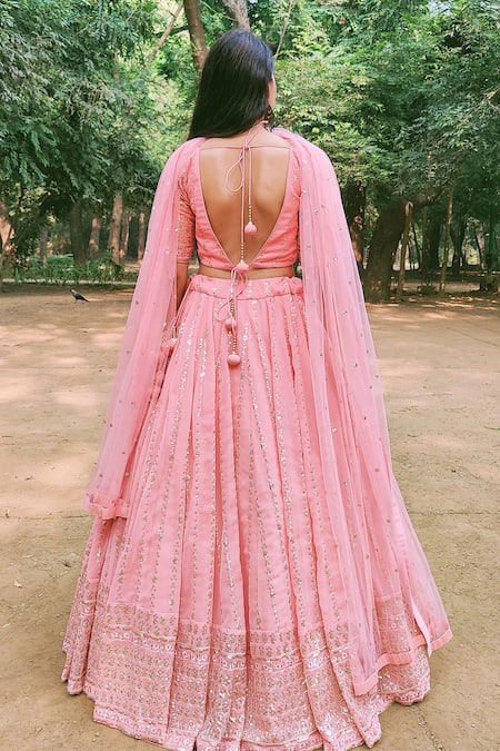 Amaltas Couture Sequins Embroidered Lehenga Set