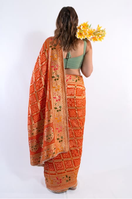 Amaltas Couture Banarasi Gharchola Weaving Saree With Blouse