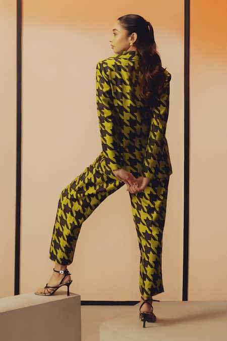 Kavya Singh Kundu Jacob Houndstooth Blazer & Pant Set 