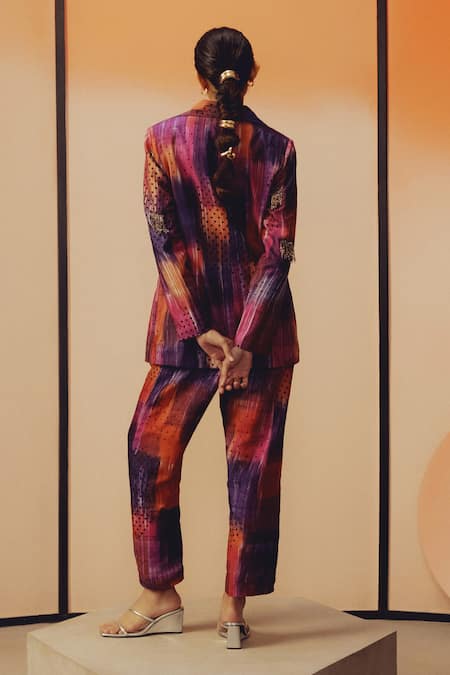 Kavya Singh Kundu Rome Hand Embroidered Blazer With Pant 