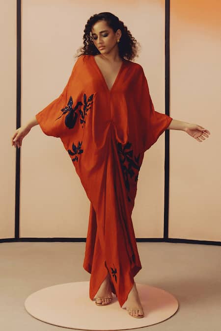 Kavya Singh Kundu Tank Embroidered V-Neck Kaftan 