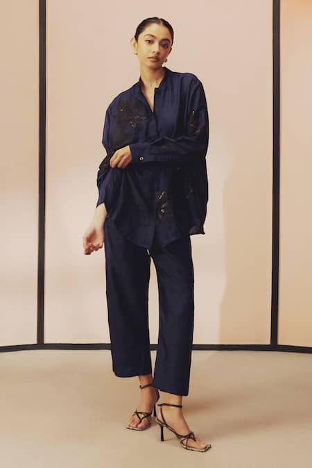 Kavya Singh Kundu Rem Embroidered Shirt & Pant Set 