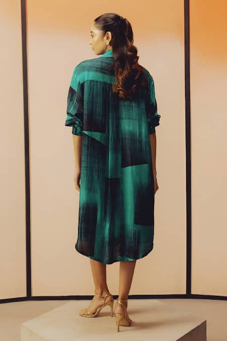 Kavya Singh Kundu Moss Hand Embroidered Dress 