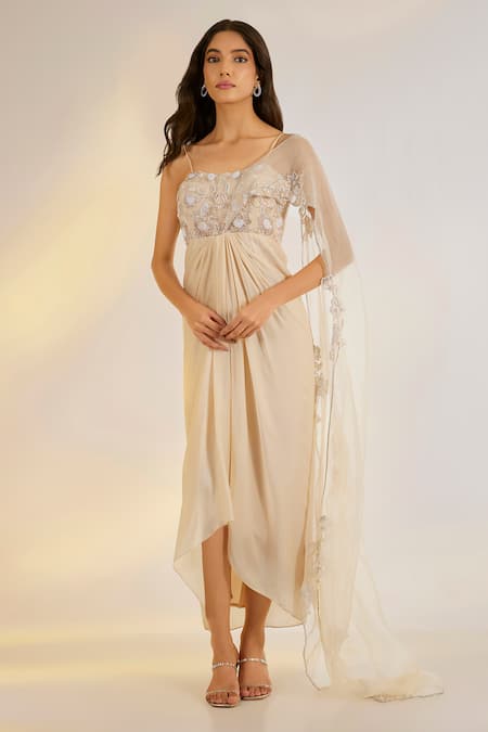 Ewoke Embellished Corset Saree Gown 