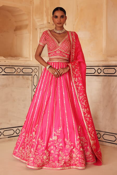 Vinita Bhansali Gulbaag Hand Embroidered Lehenga Set 