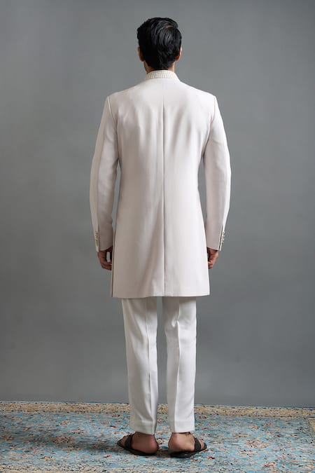 Gargee Designers Shvet Bandhgala Pant Set