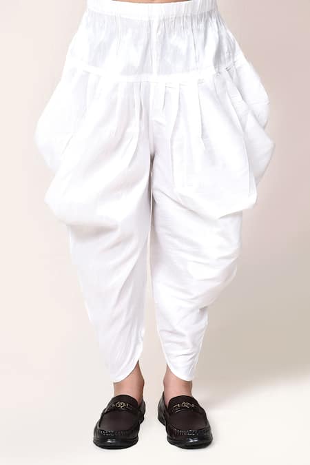 Petite Pomme_Aqua Jacquard Kurta And Dhoti Pant Set _at_Aza_Fashions