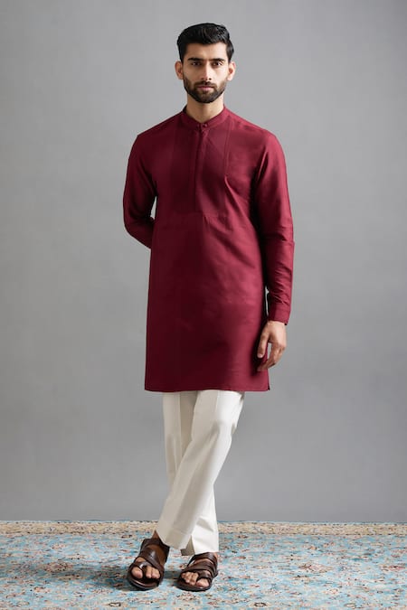 Gargee Designers Maroon Majesty Jacket Kurta Set