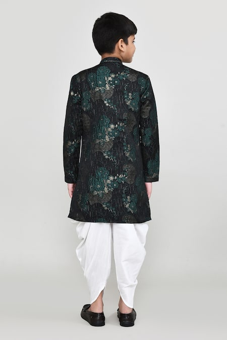 Petite Pomme Jacquard Kurta & Patiala Pant Set 