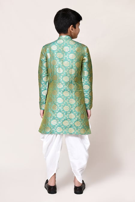 Petite Pomme Jacquard Kurta & Dhoti Pant Set 
