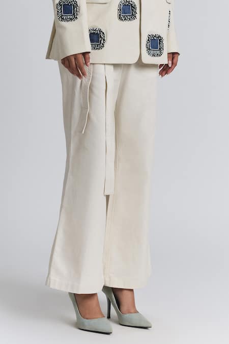 Line Out Line Denim Twill Flared Trouser 