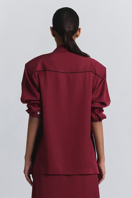 Line Out Line Puff Sleeve Shirt 