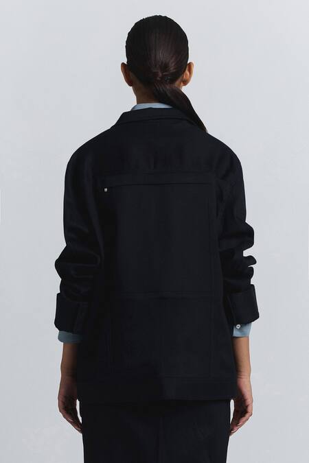 Line Out Line Zipper Detail Bomber Jacket 