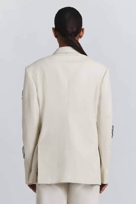 Line Out Line Cutwork Detail Blazer 