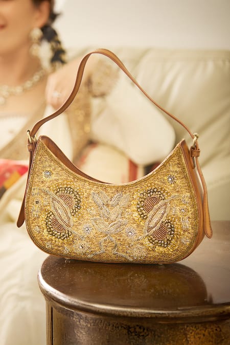 Araani Design Mughal Hand Embroidered Shoulder Bag 