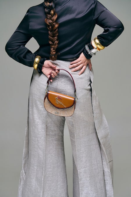 Buy Araani Design Brown Embroidery, Beads The Wild Antler Bag Online at Aza Fashions Buy_Araani Design_Brown Embroidery, Beads The Wild Antler Bag _Online_at_Aza_Fashions