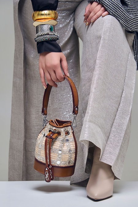 Araani Design Celestia Mirror Work Potli 