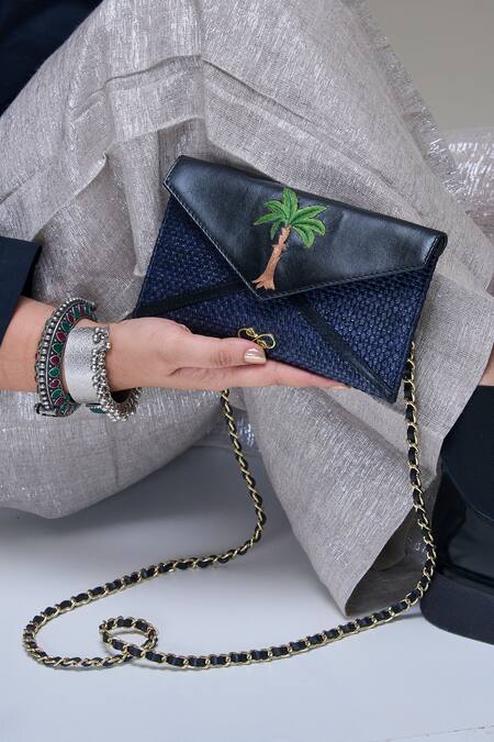 Araani Design Aloha Palm Tree Embroidered Sling Bag 