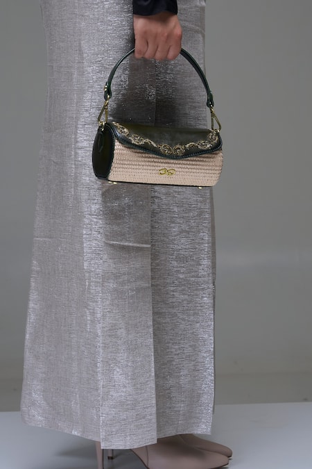 Araani Design Beige Embroidery The Victorian Jewel Bag Online at Aza Fashions Araani Design_Beige Embroidery The Victorian Jewel Bag _Online_at_Aza_Fashions