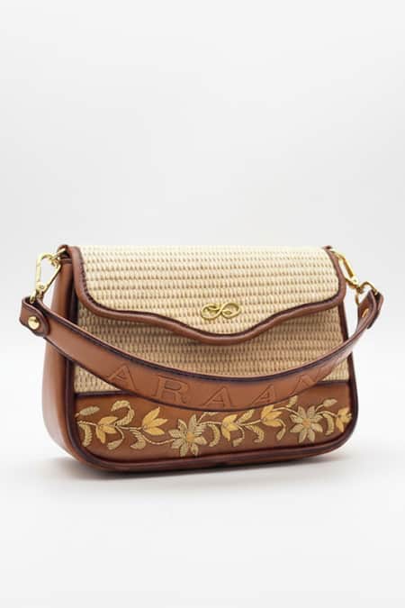 Araani Design The Gardens Hand Embroidered Shoulder Bag 