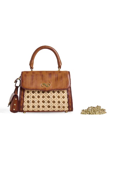 Araani Design Tan Studs Araani Loom Tote Bag Online at Aza Fashions Araani Design_Tan Studs Araani Loom Tote Bag _Online_at_Aza_Fashions