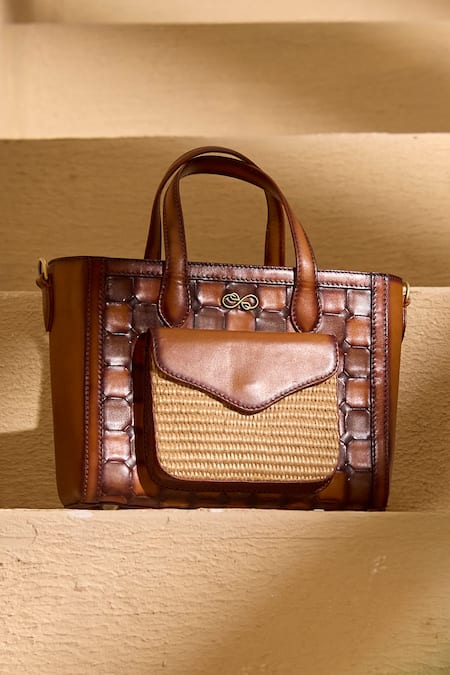Araani Design Araani Ambera Interlocked Leather Tote Bag 