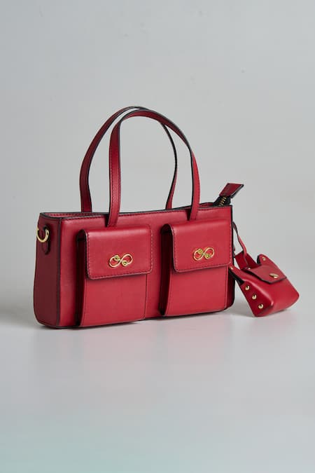 Buy Araani Design Maroon Studs Mini Messenger Cross-body Bag Online at Aza Fashions Buy_Araani Design_Maroon Studs Mini Messenger Cross-body Bag _Online_at_Aza_Fashions