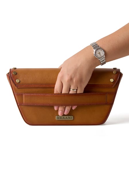 Araani Design Tuscan Embellished Rivets Hand Clutch 