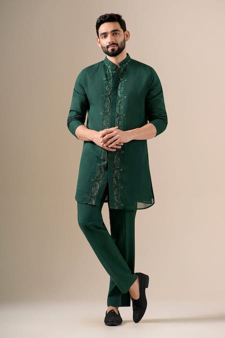 Darzi House Jade Regal Embroidered Kurta Set 