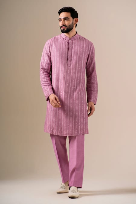 Darzi House Mauve Twilight Embroidered Kurta Set 
