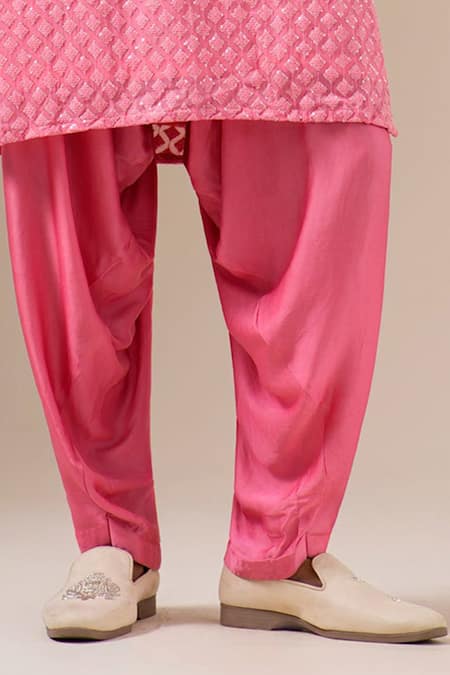 Darzi House Pink Georgette Sequins, Embroidery Gulabi Jashn Kurta Patiyala Set Online at Aza Fashions Darzi House_Pink Georgette Sequins, Embroidery Gulabi Jashn Kurta Patiyala Set _Online_at_Aza_Fashions