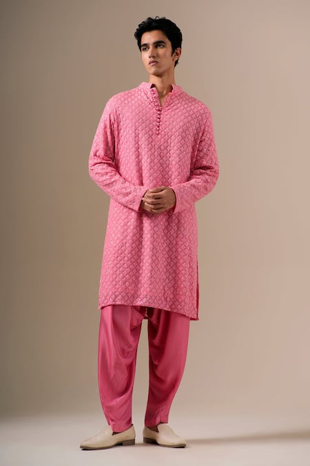 Darzi House Gulabi Jashn Embroidered Kurta Patiyala Set 
