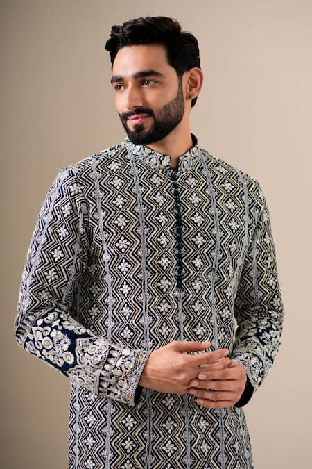 Buy Darzi House Blue Georgette Sequins, Embroidery Midnight Motif Kurta Patiyala Set Online at Aza Fashions Buy_Darzi House_Blue Georgette Sequins, Embroidery Midnight Motif Kurta Patiyala Set _Online_at_Aza_Fashions