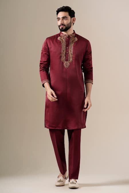 Darzi House Gilded Maroon Kurta Set 