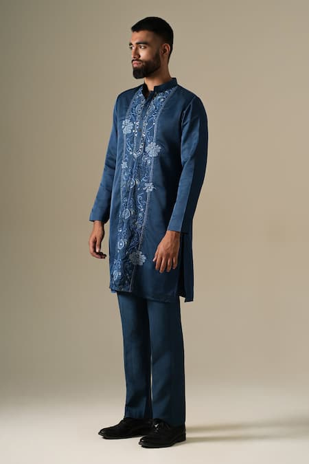 Darzi House Dahlia Floral Threadwork Kurta Set 