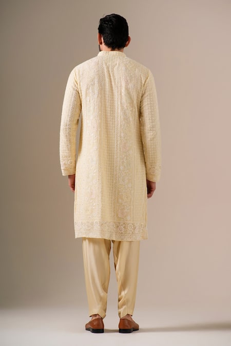 Darzi House Butter Bloom Thread Work Kurta Set 