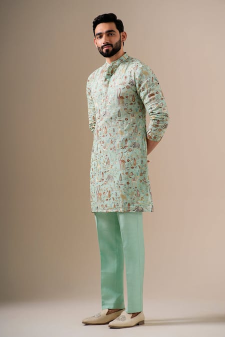 Darzi House Forest Fauna Embroidered Kurta Set 