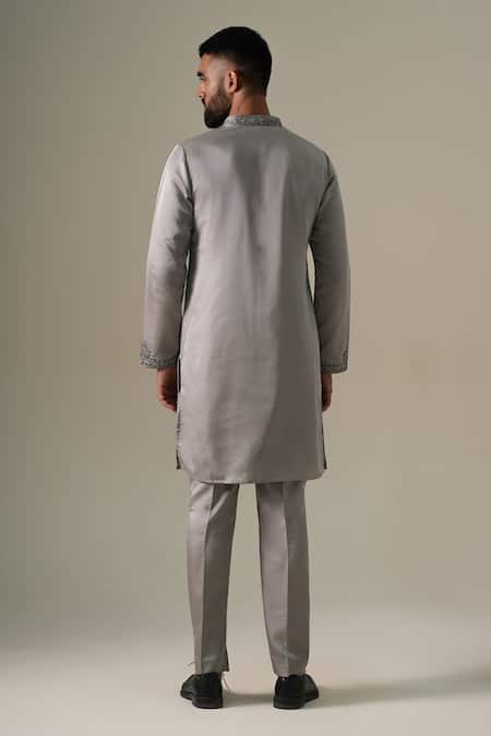Darzi House Steel Grey Opulence Kurta Set 