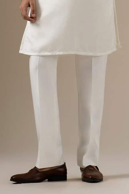 Shop Darzi House Ivory Silk Embroidery, Beads Celestial Hand Kurta Set Online at Aza Fashions Shop_Darzi House_Ivory Silk Embroidery, Beads Celestial Hand Kurta Set _Online_at_Aza_Fashions