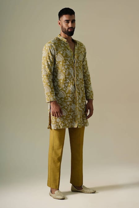 Buy Darzi House Green Georgette Embroidery, Beads Symphony Of Garden Kurta Set Online at Aza Fashions Buy_Darzi House_Green Georgette Embroidery, Beads Symphony Of Garden Kurta Set _Online_at_Aza_Fashions