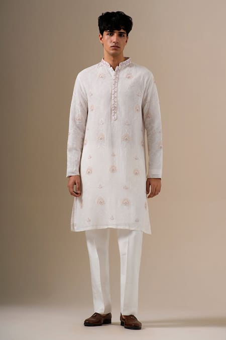 Buy Darzi House Off White Georgette Embroidery, Beads Serenade Kurta Set Online at Aza Fashions Buy_Darzi House_Off White Georgette Embroidery, Beads Serenade Kurta Set _Online_at_Aza_Fashions