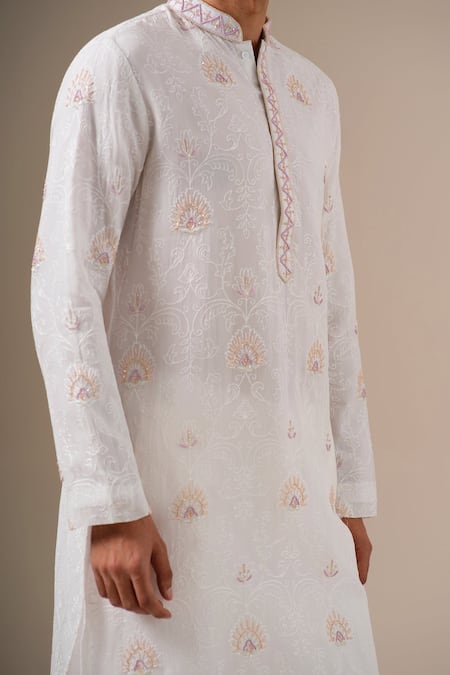 Shop Darzi House Off White Georgette Embroidery, Beads Serenade Kurta Set Online at Aza Fashions Shop_Darzi House_Off White Georgette Embroidery, Beads Serenade Kurta Set _Online_at_Aza_Fashions