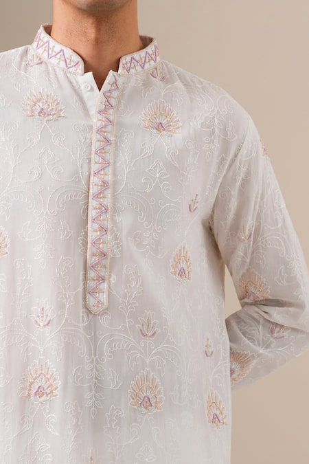 Buy Darzi House Off White Georgette Embroidery, Beads Serenade Kurta Set Buy_Darzi House_Off White Georgette Embroidery, Beads Serenade Kurta Set