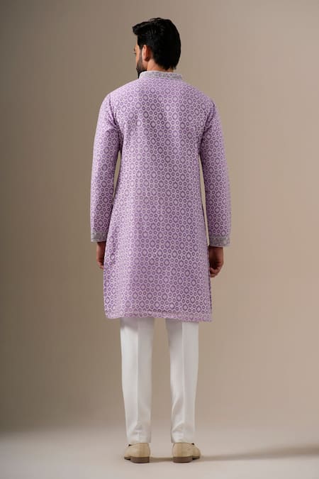 Darzi House Zari Petals & Printed Kurta Set