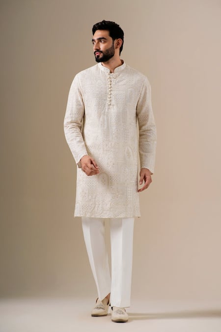 Darzi House Mughal Embroidered Kurta Set