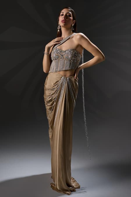 Jade By Ashima Alice Draped Saree With Blouse 