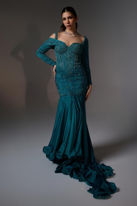 Jade By Ashima Aster Fish Cut Gown 