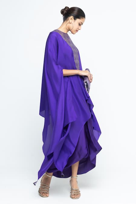 SOBARIKO Trisha Silk Cape & Skirt Set 