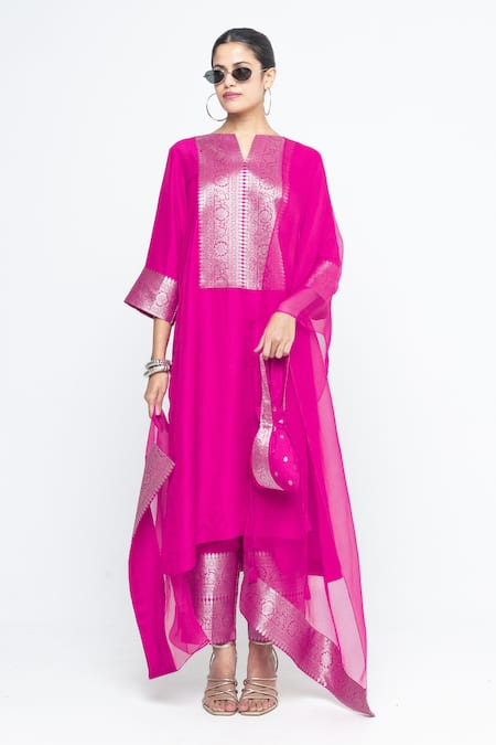 SOBARIKO Seher Woven Tunic Pant Set 