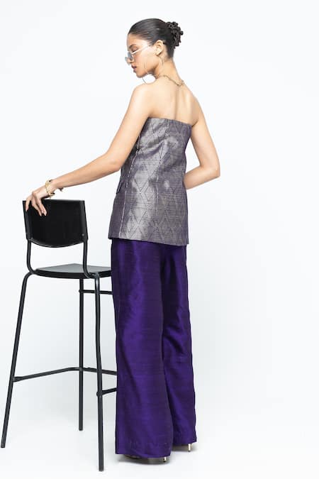 SOBARIKO Tiya- Purple Tube Jacket set